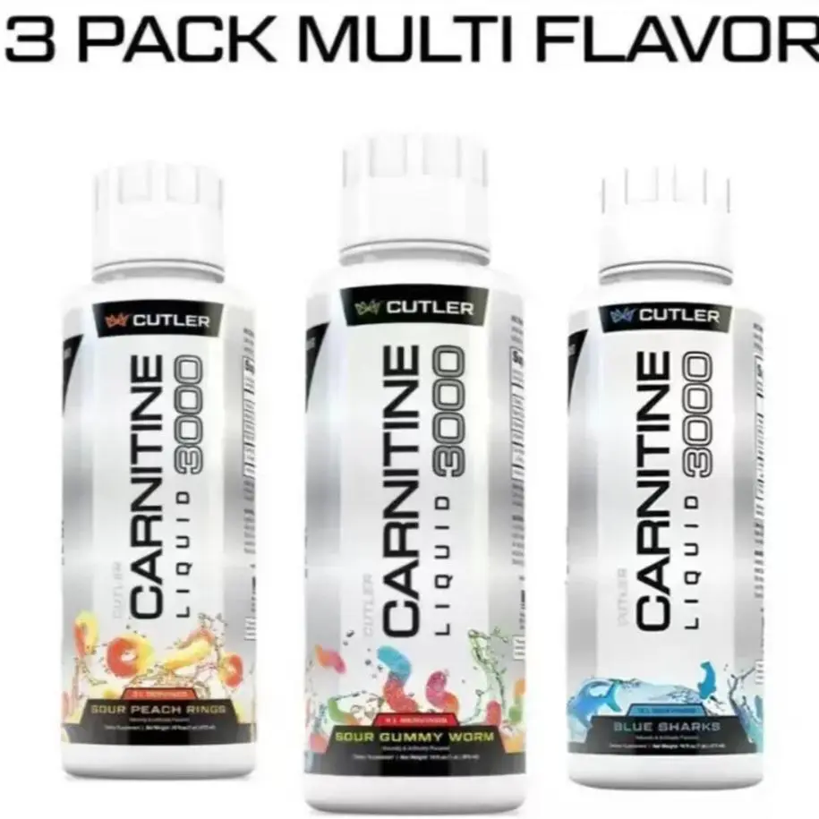 [Live Exclusive] Cutler Nutrition 3 Pack Multi Flavor Carnitine Liquid 3000 Energy Sport Beverage Drink Variety Pack