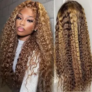 ISEE Wear Go Deep Wave Middle-Long Highlight Brown 180% Density Pre Cut 4*6 Lace Closure Wig Beginner Friendly Gift for Girlfriend/Wife/Family #Dealsforyoudays#SpringStatements#greenish#TikTokShopSpringGlowUp