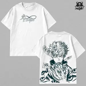 Gojo Satoru Oversized Anime T-Shirt, Jujutsu Kaisen Streetwear Tee, Gojo Graphic Cotton Shirt, Blindfold Aesthetic Outfit, Unisex Casual Drip, Gift For Anime Fans