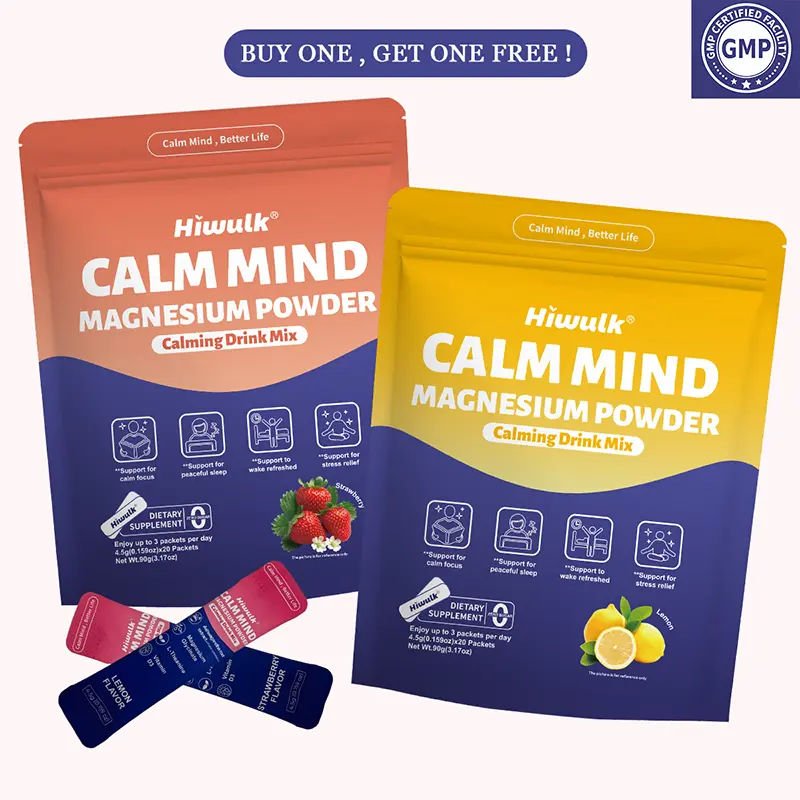 Hiwulk Calming Drink Mix 2-Pack – With Ashwagandha, Vitamin D3 ...
