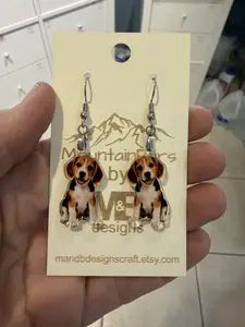 Beagle Puppy Earrings
