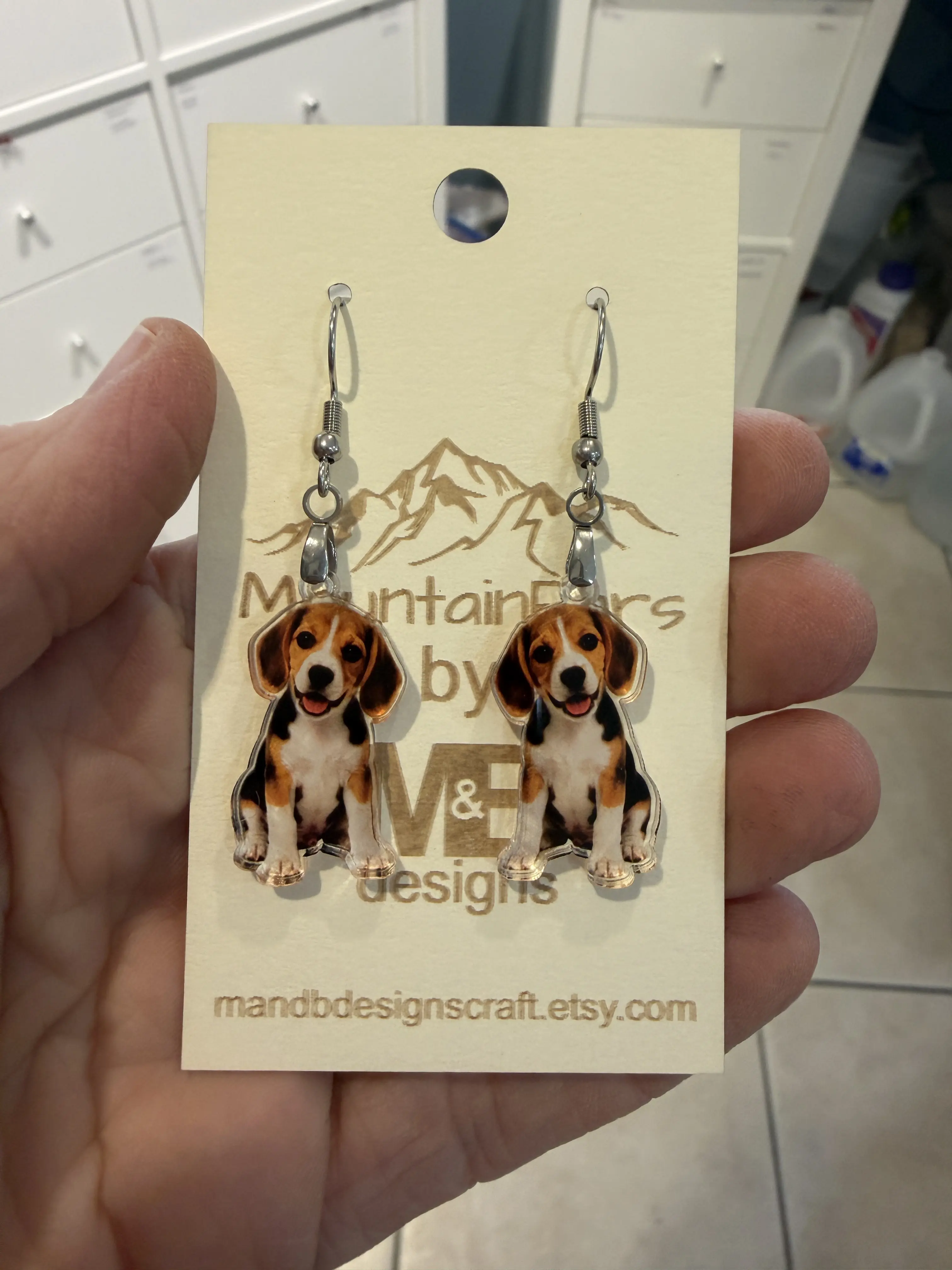 Beagle Puppy Earrings