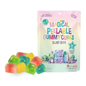 Sophiepops & Gumdrops Magical Peelable Gummy Bear Cubes, Individually Wrapped, Gummy Fruit Snack, Peeling Candy for Kids and Adults, Fat, Nut and Gluten Free Snacks, Natural Fruit Flavors, 5 oz