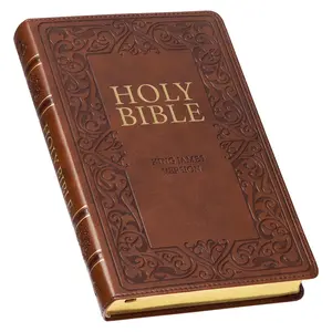 KJV Holy Bible, Standard Size Faux Leather Red Letter Edition Thumb Index & Ribbon Marker, King James Version, Medium Brown (KJV Deluxe Gift Editions) Imitation Leather