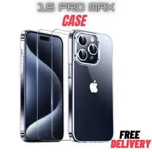 Phone 15 Pro Max Case Clear, [Crystal Clear][Non-Yellowing][Military-Grade Drop Protection] Slim Thin Fit Shockproof Protective Cover Phone Case for iPhone 15 Pro Max 6.7 " Accessories Handheld