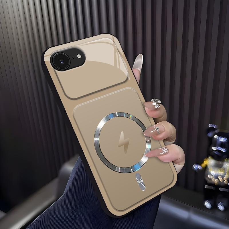 Lightning Bolt Design Gloss MagSafe Compatible Shockproof Protective Cover with Precision Magnet Ring for [iPhone 16e] 952