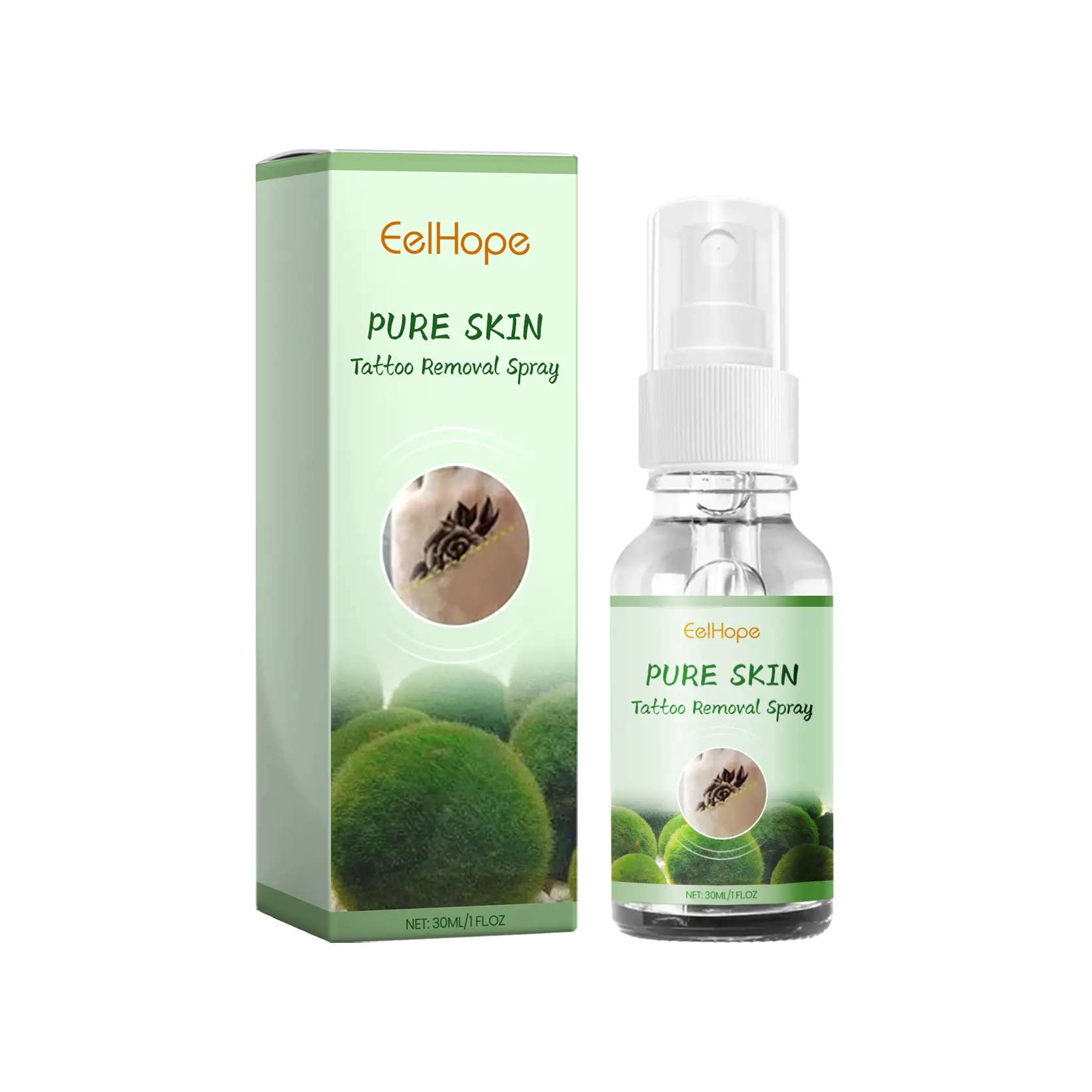 Eelhope Advanced Tattoo Removal Spray - Painless Skin Lightening Solution with Soothing Botanical ExtractsTattoo Removal Spray, Tattoo Removal, Skin Spray