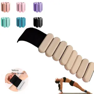 2 Pair Iron Ankle & Wrist Weight Strap, Adjustable Silicone Gym Waterproof Fitness Ankle Strap, Wearable Ankle Weights, Arm Strength Training Equipment weighted bala bangles weighted vest dumbbell set