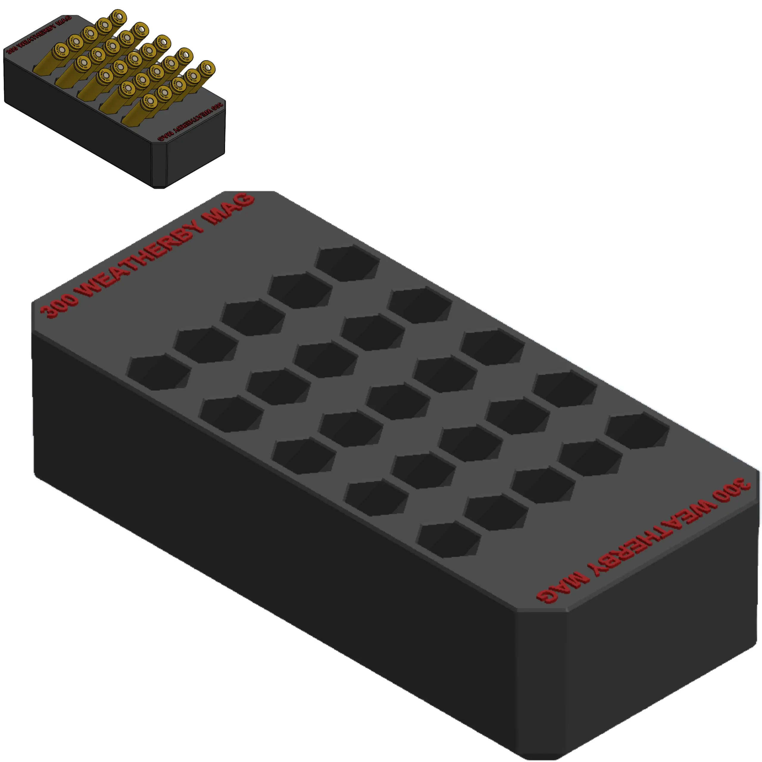 LARGE TRAY 300 WBY MAG RED