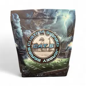 1 Cat5 Signed Custom Football Jersey Break 30% Gold/Green Bags ~ PYD