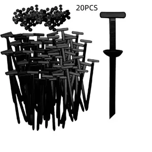 20-Piece Nylon Universal Tie-Down Buckles, Heavy-Duty Self-Locking Nylon Zipper Clips, Multi-Purpose Plastic Strap Tools for Car Maintenance