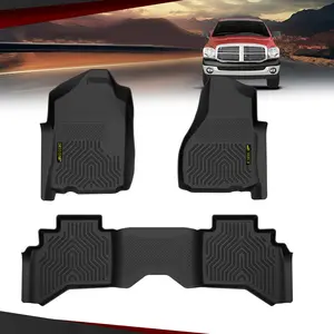 Fits 02-09 Dodge Ram 1500 2500 3500 Quad Cab TPE Floor Mats Liners 3D Molded TPE