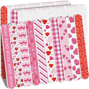 52PCS Valentines Day Nail Files Bulk Gifts Bags for Women, Galentines Emery Boards for Natural Fingernail Care for Adults Valentine Exchange Goodie Bag Stuffers Holiday Birthday Party Favors