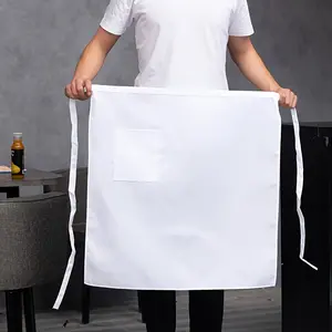 Water-Resistant Adjustable Waist Apron with Pocket for Servers, Kitchen Use