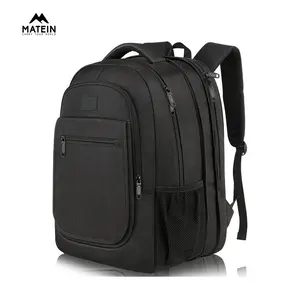 MATEIN Backpack for School, Expandable College Backpack for Boys Girl, Water Resistant Large Bookbag for Men Women, 15.6 inch Laptop Bag, Anti Theft Travel Daypack, Black summerwins