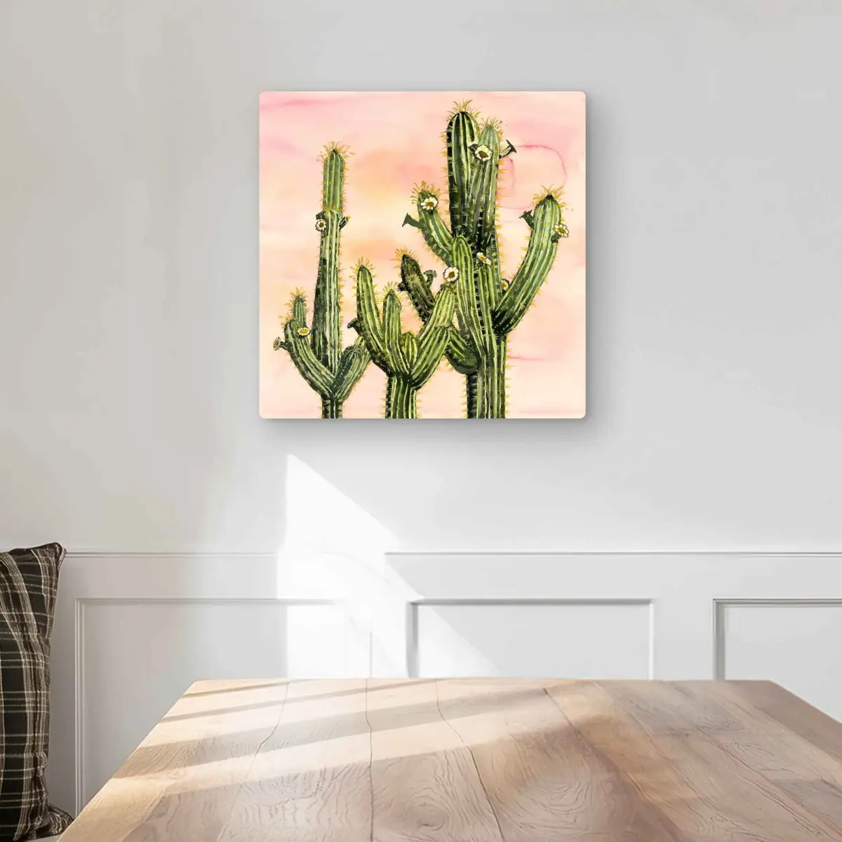 Begin Home Decor C1MP1616DG6E78 16 x 16 in. Weberocereus Cactus - Exotic Bedroom Metal Print Wall Art - Decor
