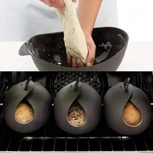 1pcs Silicone Bread Machine, Silicone Bread Bowl and Toast Baking Tray | Modern Style, Non-Electric, Suitable for Home Kneading, Dough Fermentation, and Baking