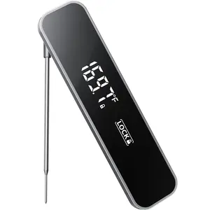 Thermometer Digital, 0.3 Sec Instant Read Food Thermometer for Cooking Kitchen Gadgets, Grilling, Air Fryer, Smoker, Candy Essentials Accessories, Gray