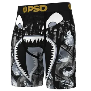 PSD Men's Warface Black Diamond Boxer Brief - Standard Length 7 Inch Inseam, Soft and Breathable Poly Blend Fabric