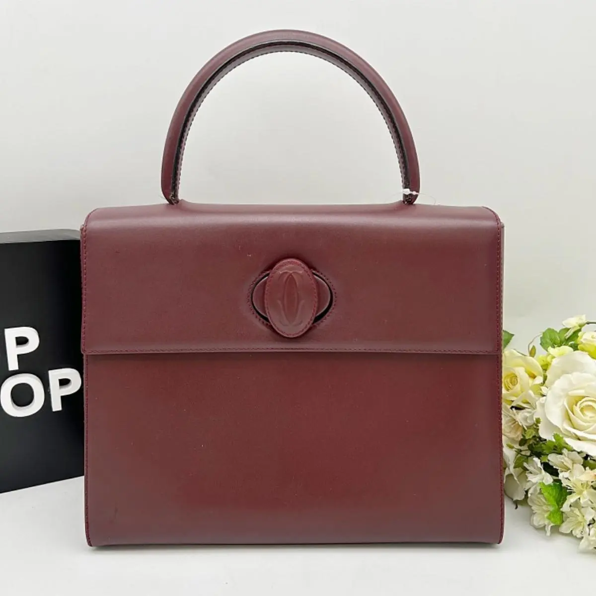 Pre-owned Cartier As Shown Shoulder Bags Vintage Must Line Leather Handbag ca5625bd
