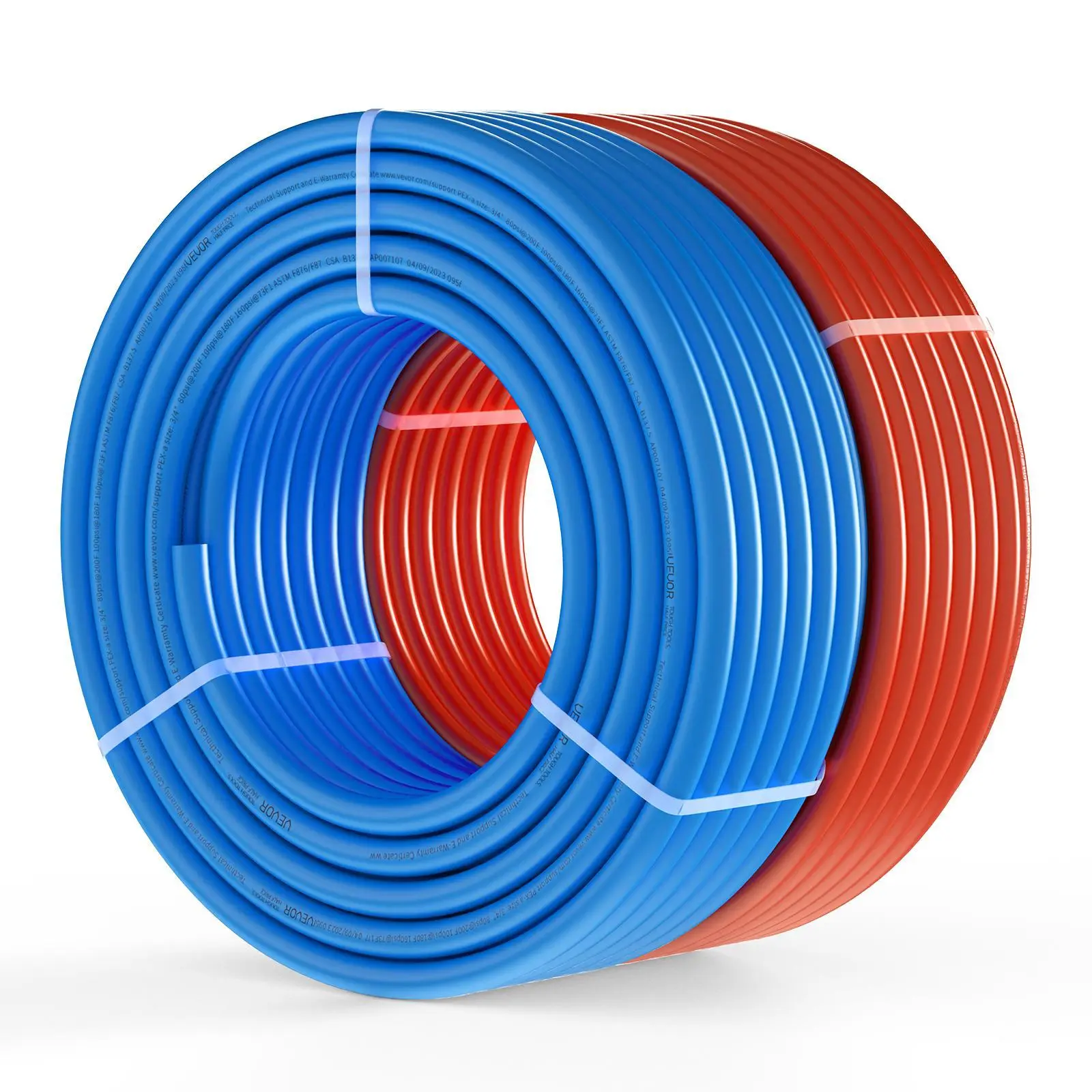 【SummerFinds】VEVOR PEX Pipe 3/4 Inch,  2 x 100 Feet Length PEX-A Flexible Pipe Tubing for Potable Water, Pex Water Lines for Hot/Cold Water & Easily Restore, Plumbing Applications with Free Cutter, Blue & Red