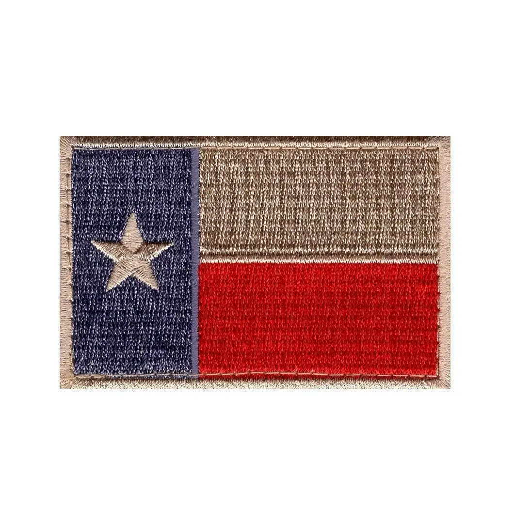 Texas TX State Flag 3.0 X 2.0 Inch Hook Patch (MTF5)