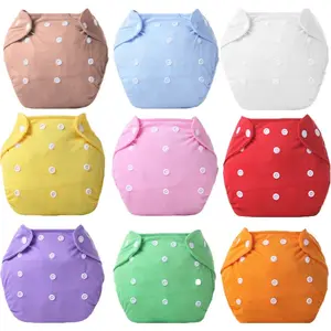 Washable Adjustable Cloth Diaper Pants for Baby, Reusable Waterproof Diaper Nappy Cover, Comfortable Stretch Pull Up Diapers, Breathable Adjustable Diaper Liner for Infant Toddler Daily Use