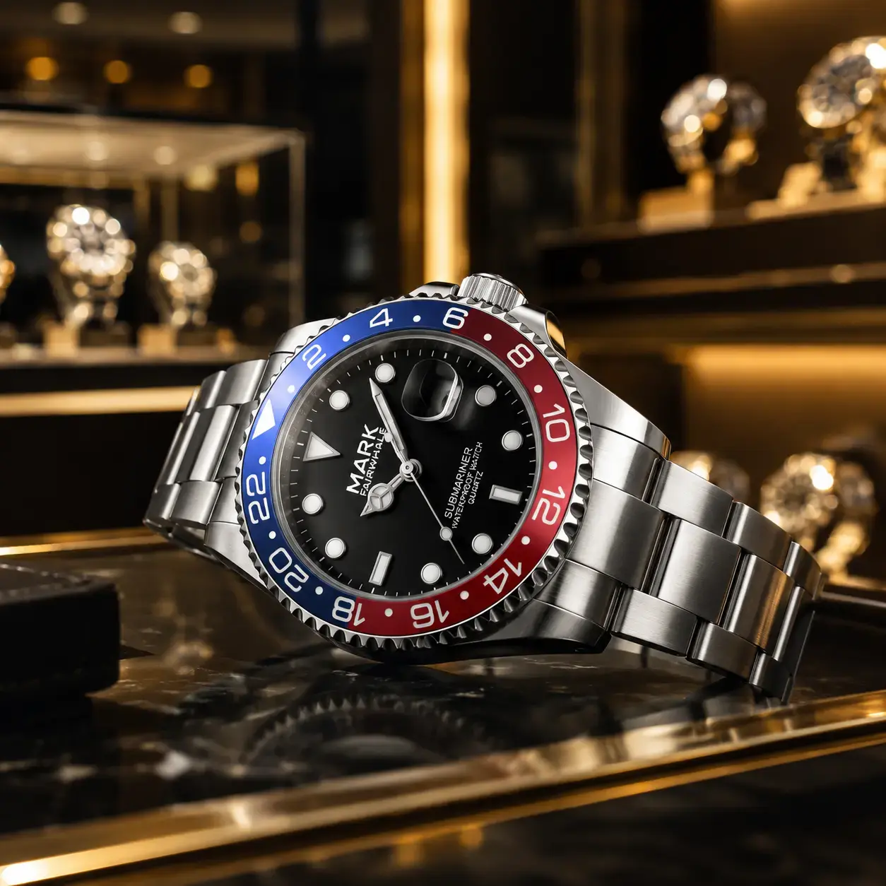 xytime Men's waterproof watch, fashionable luxury steel band watch,  for parties and outdoor activities. Luminous watch, equipped with a single calendar function, the outer ring of the case can be rotated to allow you to read the time clearly. summervib