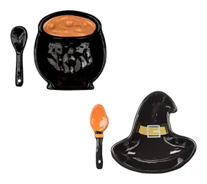 QVC Witchy Dip Serving Set, 10 Strawberry Street Themed Disposable Festive Party Home Supplies