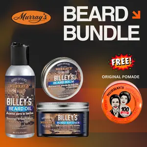 Murray's Beard Care Bundle - Balm, Oil & Softener with Free Original Pomade for Hydration, Softness & Styling