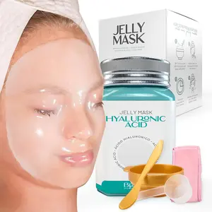 BRÜUN Jelly Mask Peel-Off Hyaluronic AC Face Care Mask – 23 fl oz Rubber Mask Jar for 30–35 Treatments – Moisturizing Spa Gel Mask for Men & Women
