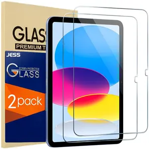 JESS 2-Pack HD Tempered Glass Screen Protector Tablet Protector for iPad A16 2025 11th/10th 2022 Generation (11-inch/10.9), Tempered Glass Film Guard -Clear, Case Friendly, Anti-Scratch, Touch Sensitive