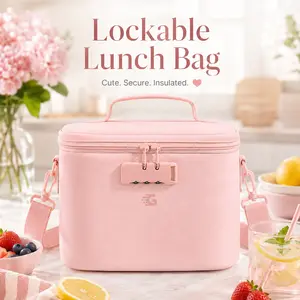 GLORIEROO Lockable Insulated Lunch Bag for Women – Waterproof Leakproof Cooler Bag with Combination Lock, Lightweight Reusable Lunch Tote —Back to School Teacher Mothers Day Christmas Birthday Gifts outdoorfun