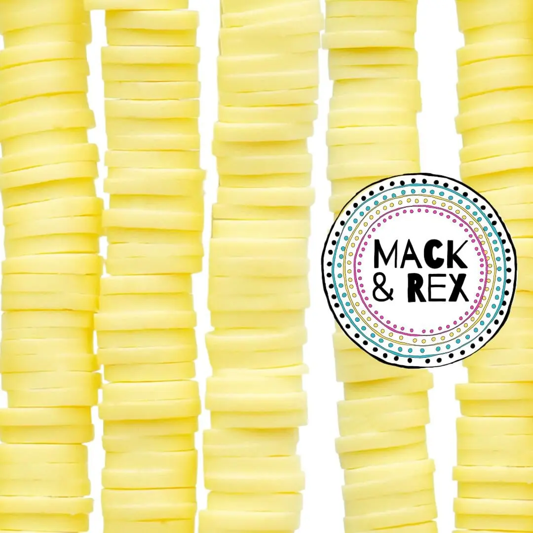 Neon Yellow | 6mm Heishi Beads