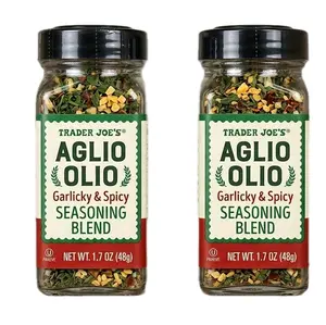2-Pack Authentic Aglio Olio Pasta Spice Blend - Italian-Inspired Natural Light Seasoning, 0 Sugar, Non-Artificial, Ideal for Quick Flavorful Dishes, Marinade, Beverage Pairings