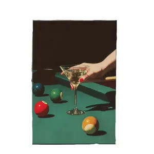 Billiards Cocktail Framed Canvas Print
