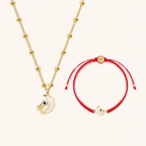 Lunar Protection Necklace Red String Set