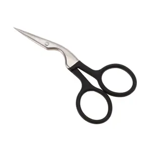 VOCOSTE 1pc Women's Wrinkle Free Scissors Eyebrow Trimmer Scissors for Bathroom Black