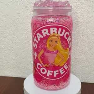 Gift girl 16oz tumbler snowglobe Christmas