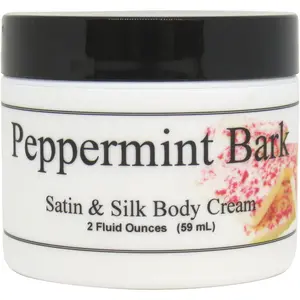 Peppermint Bark Satin and Silk Cream,  Body Cream, Body Lotion