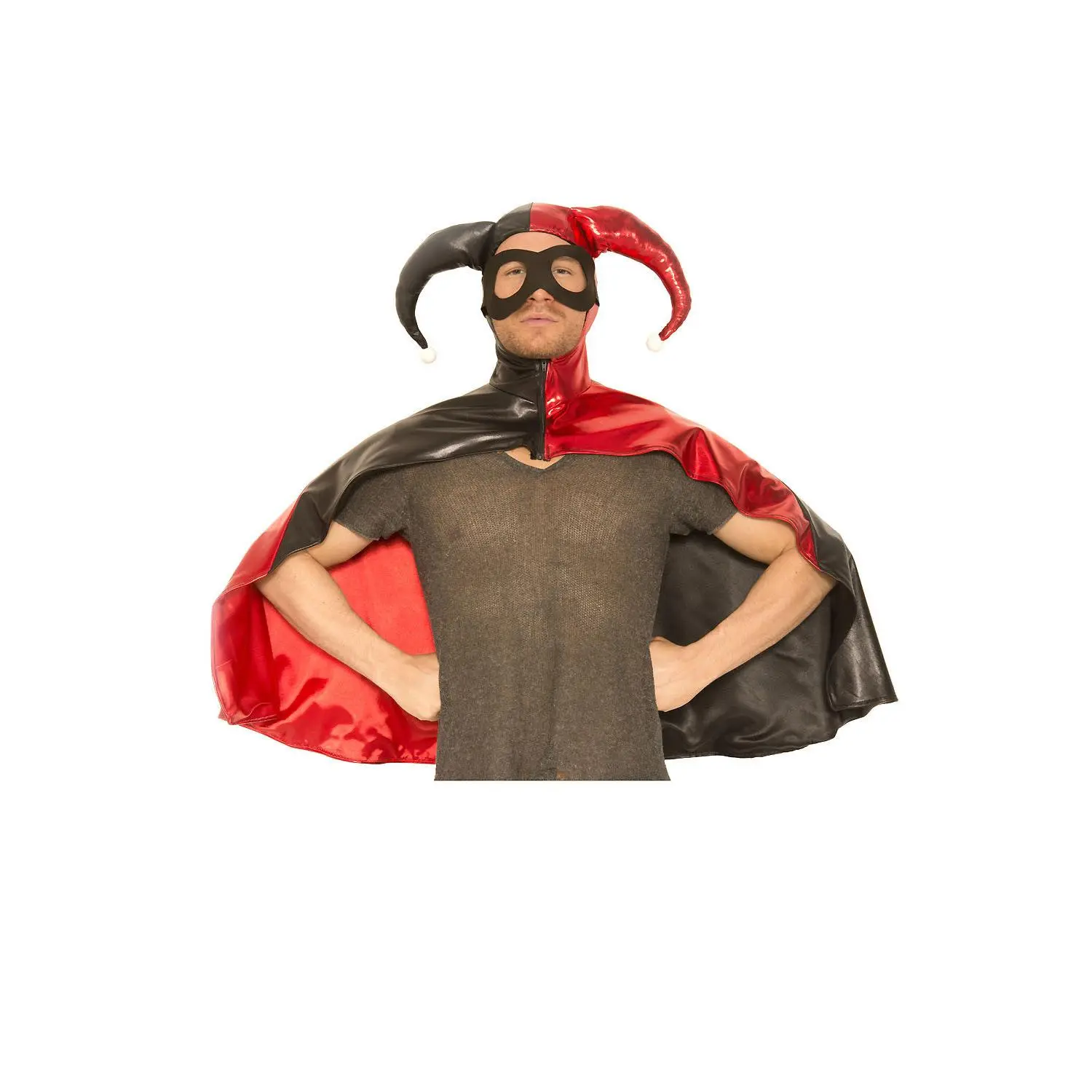 Adult Men's Harley Jester Hooded Cape With Mask