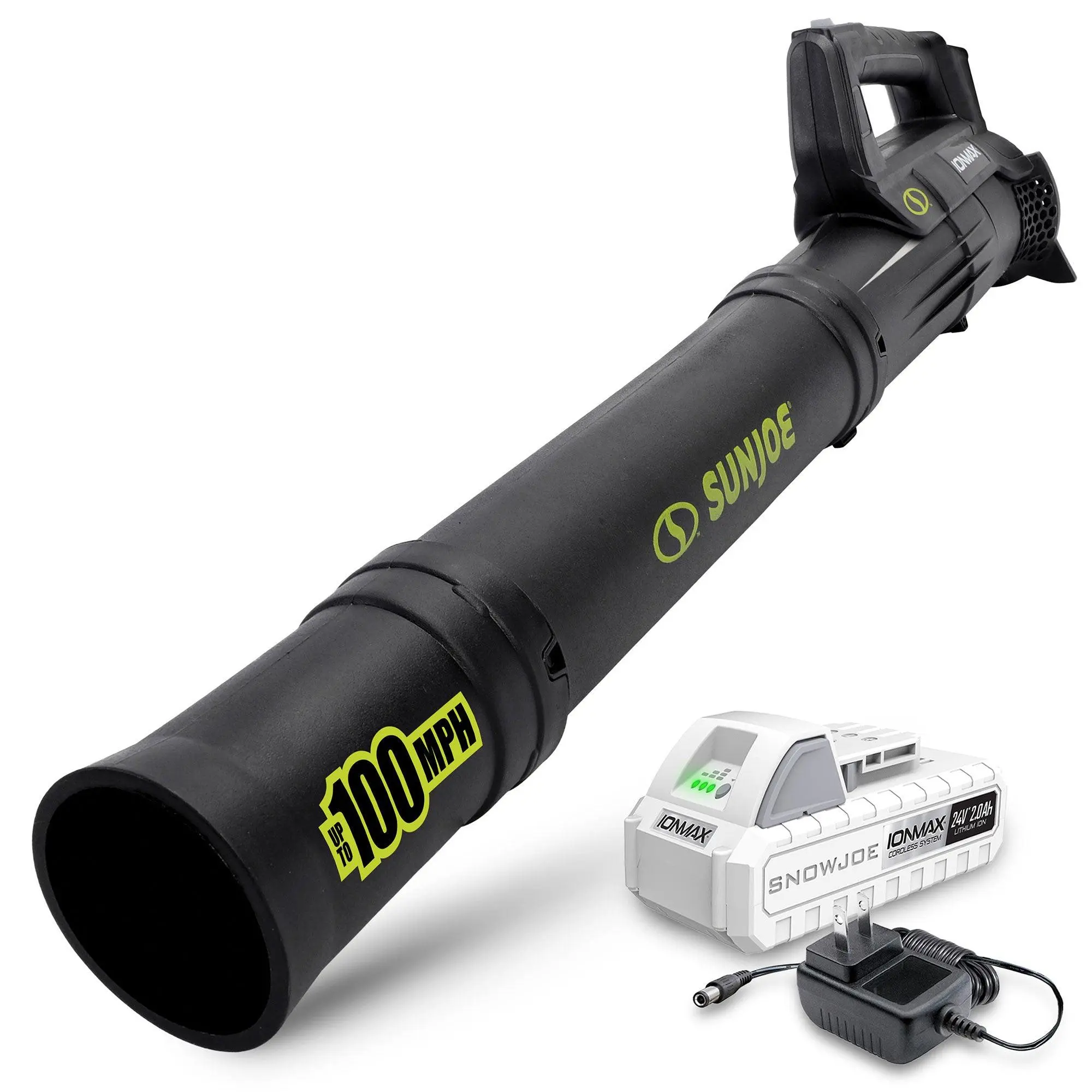 Sun Joe 24V-TB-LTE 24V Cordless IONMAX Compact Turbine Jet Blower, 100 MPH Air Speed, Battery and Charger Included