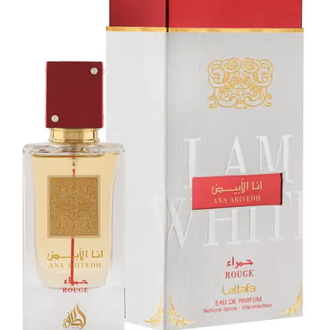 Lattafa Ana Abiyedh Rouge for Unisex Eau de Parfum Spray, 2.0 Ounce / 60 ml