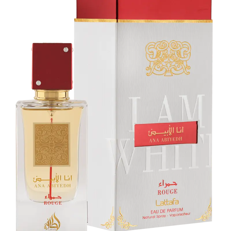 Lattafa Ana Abiyedh Rouge for Unisex Eau de Parfum Spray, 2.0 Ounce / 60 ml