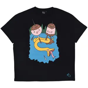 Steady Hands Band Tee Short Sleeve Printed T-Shirt 100% Ring Spun Black Cotton