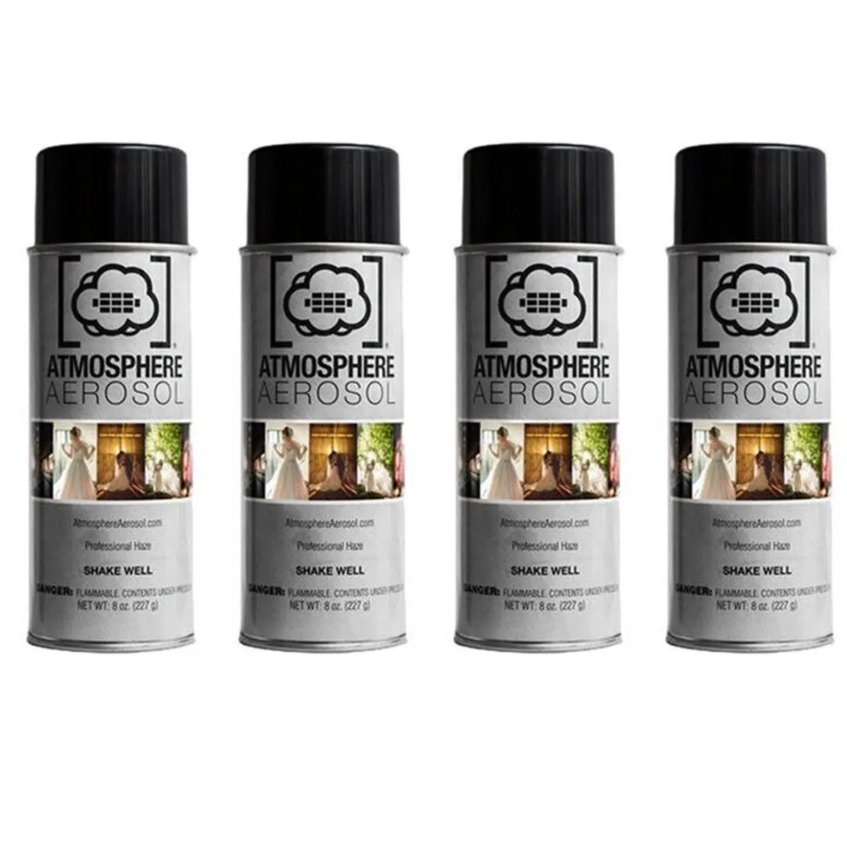 Atmosphere Aerosol Camera Accessories, 4-Pack 8oz Portable Haze/Fog Spray for Photographers and Filmmakers