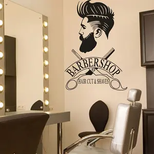 Fashion Matte Vinyl Hair Salon Window Sticker, Scissors Design, Self-Adhesive Glass Decal, Perfect for Home or Salon Decor