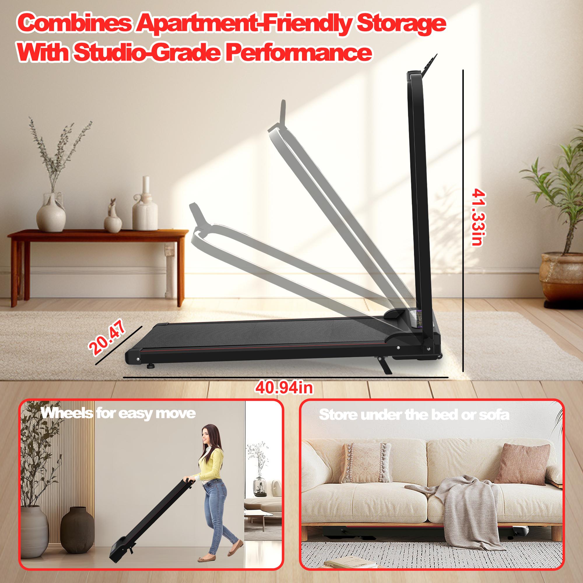 【KINMAC】Foldable Treadmill with Handle Bar & Incline 2 in 1 Upgrade Portable Under Desk Walking Pad Vibration Pad Remote Control for Home Office Small Spaces 【KINMAC】Foldable Treadmill with Handle Bar & Incline 2 in 1 Upgrade Portable Under Desk Walking Pad Vibration Pad Remote Control for Home Office Small Spaces