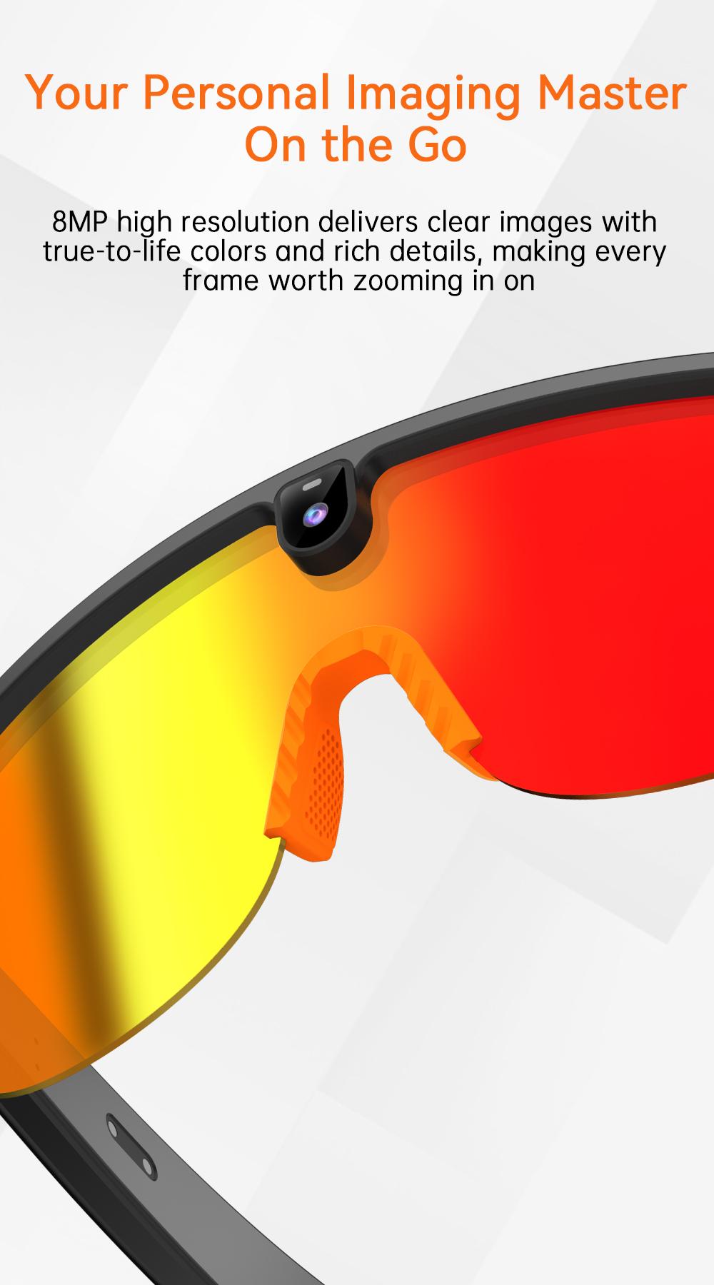 2026 AI Smart Glasses with Camera Dust UV Proof Cycling Sports Goggles- HD Video Recording Glasses with Audio, Music Playback, Wireless Call, Touch Control, Real-Time Translation, AI Object Recognition, for Men Women, Translation Glasses