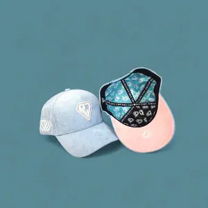 Gorra RJ Hats Sky Diamond – Gamuza | Bordado 3D Triple | Interior Exclusivo